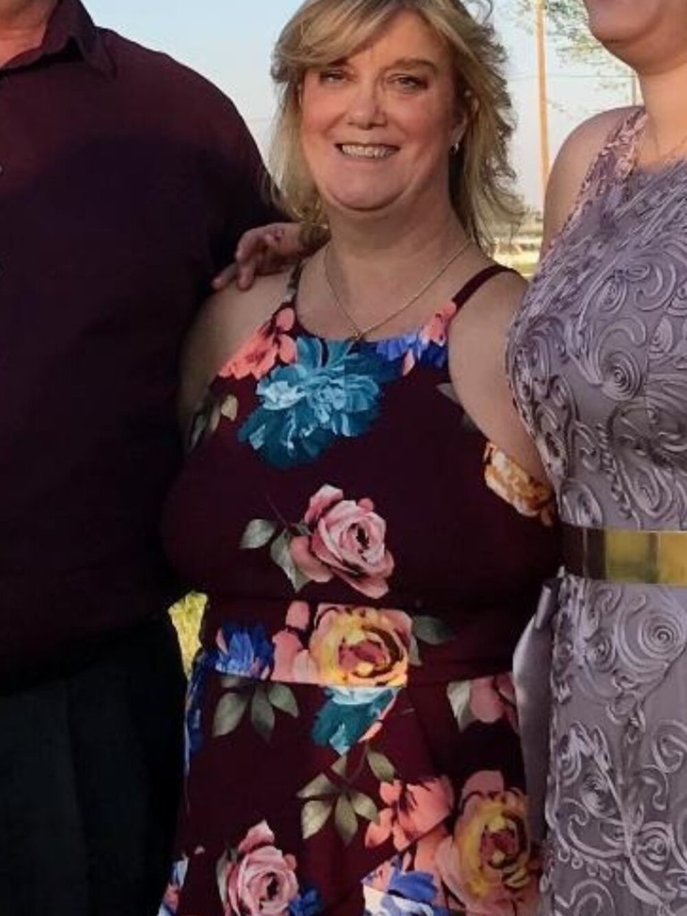 BCX Maroon Floral Dress